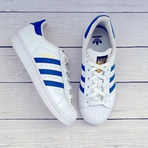 adidas Blue Stripe Superstar Sneakers!